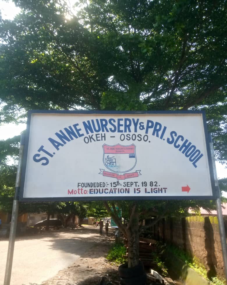 St. Anne Nursery and Primary School Sign Post