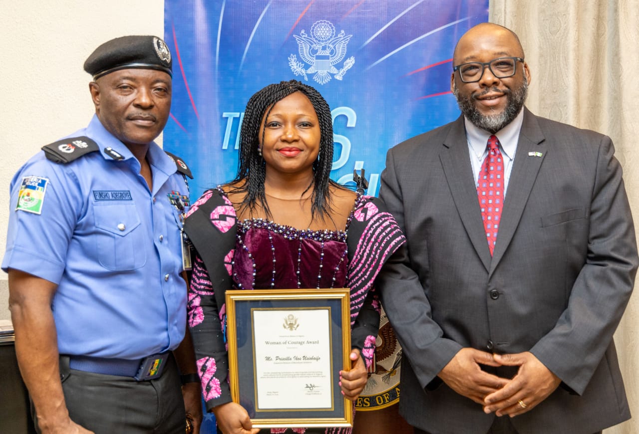 CP of Edo State, Ms. Priscilla, and the Acting Deputy Chief of Mission, Arthur Brown