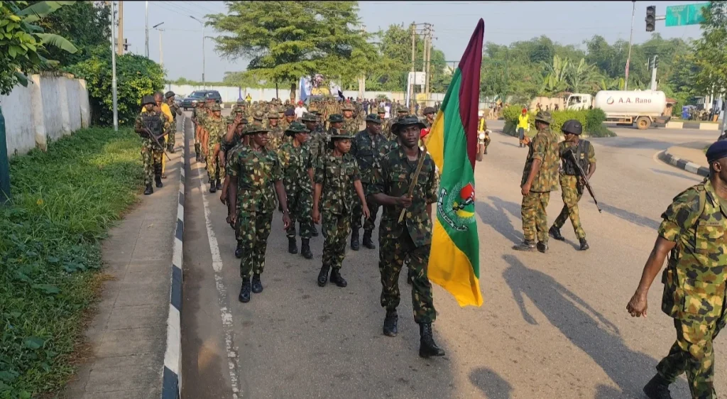 Nigerian Army Leads Joint Security Road March in Edo