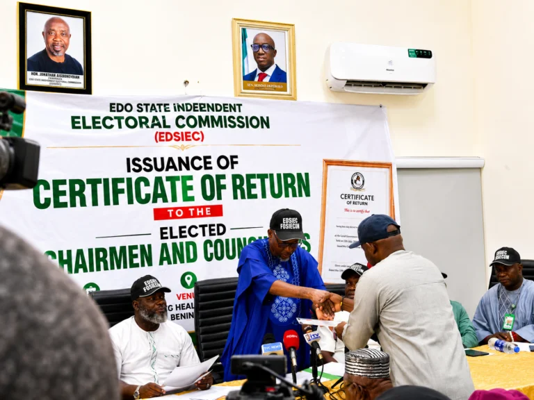 EDSIEC Issues Certificates of Return to APC Winners of Edo 2026 Local Government Elections